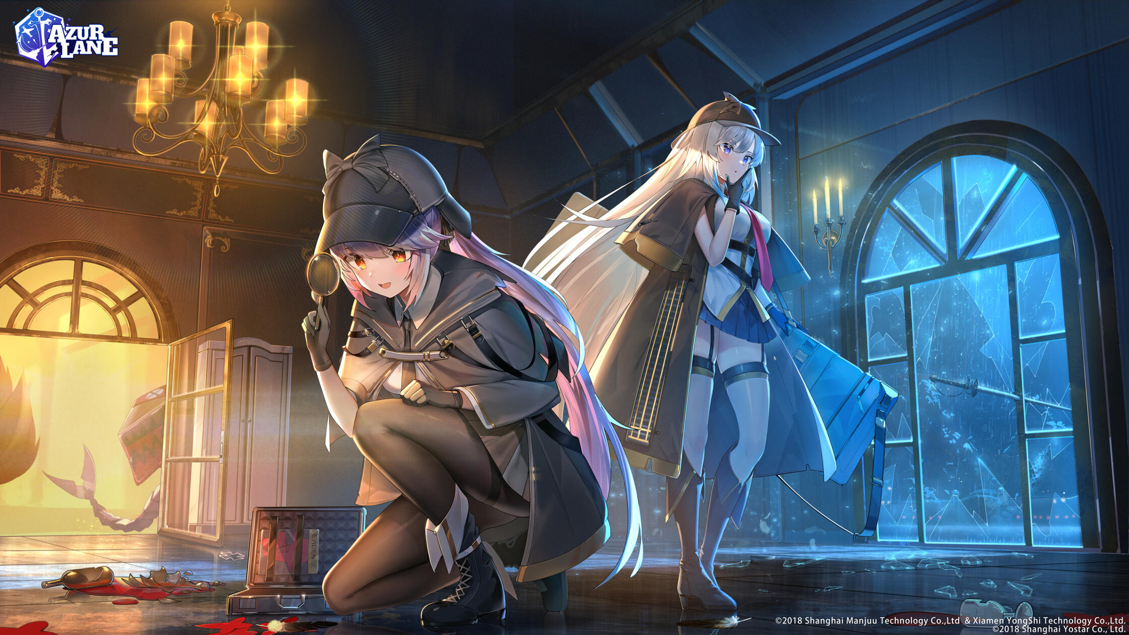 Azur Lane April's Fool animated log-in screen